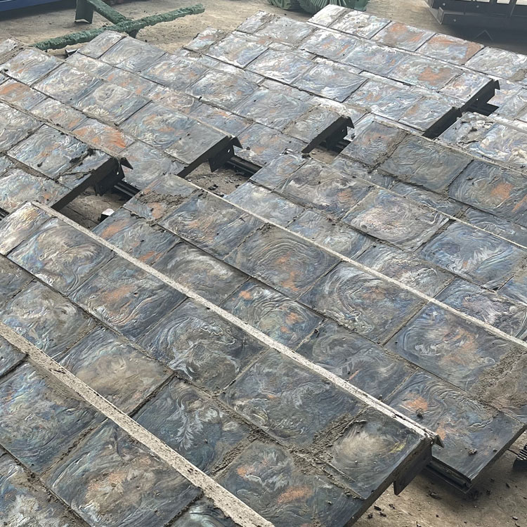 铸石板施工现场